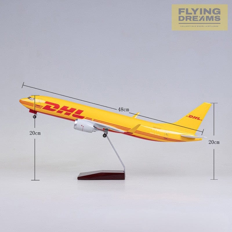 B737-800 DHL - Escala 1/80 - 47cm - 18,5 in - Modelo de avión