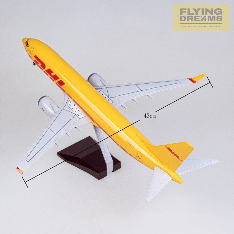 B737-800 DHL - 1/80 Scale - 47cm - 18.5 in - Aircraft Model