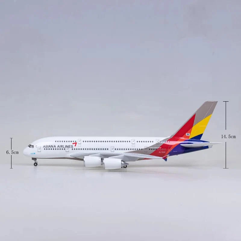 A380 Aerolínea coreana Asiana - Escala 1/160 - 46cm - Avión a escala