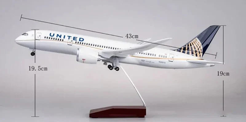 B787-9 United - 1/130 Scale - 43cm - Scale Aircraft