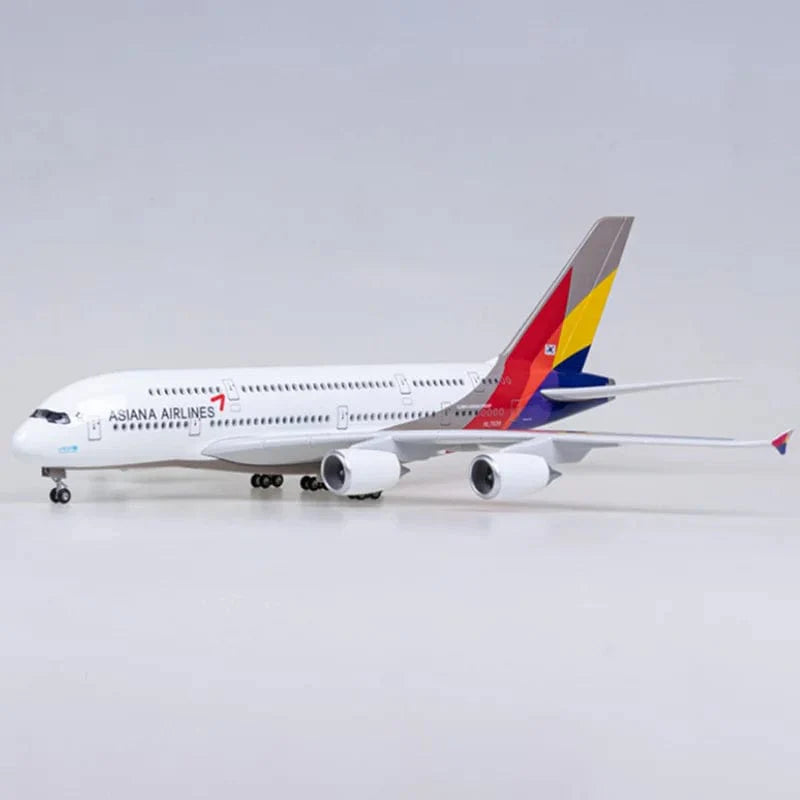 A380 Aerolínea coreana Asiana - Escala 1/160 - 46cm - Avión a escala