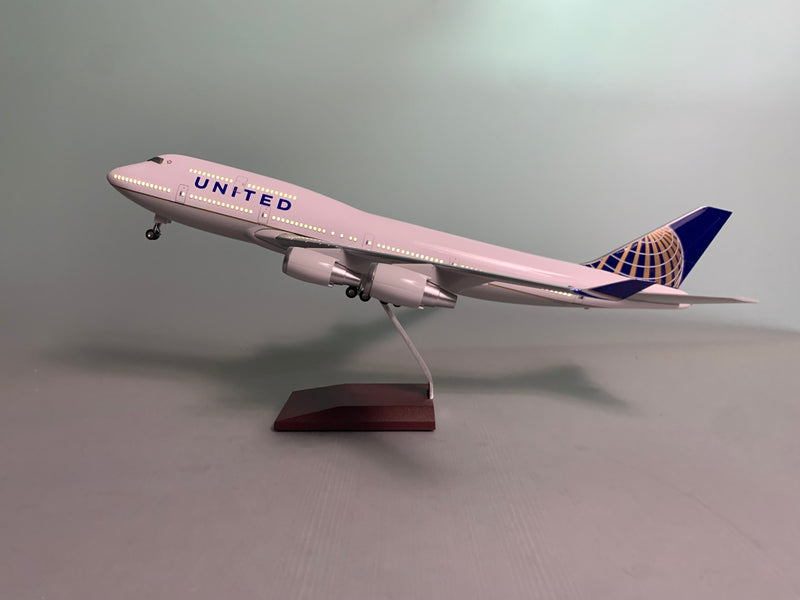 B747-400 United - Escala 1/150 - 47cm - 18,5 in - Modelo de avión