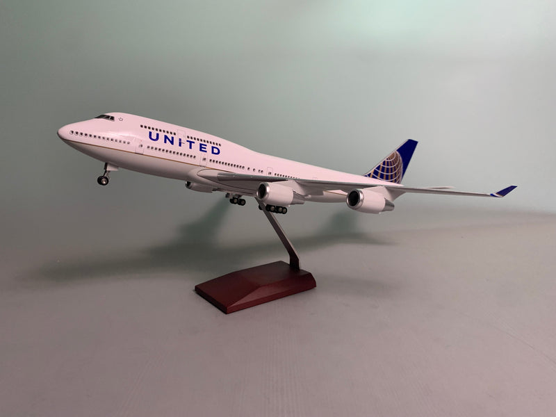 B747-400 United - Escala 1/150 - 47cm - 18,5 in - Modelo de avión