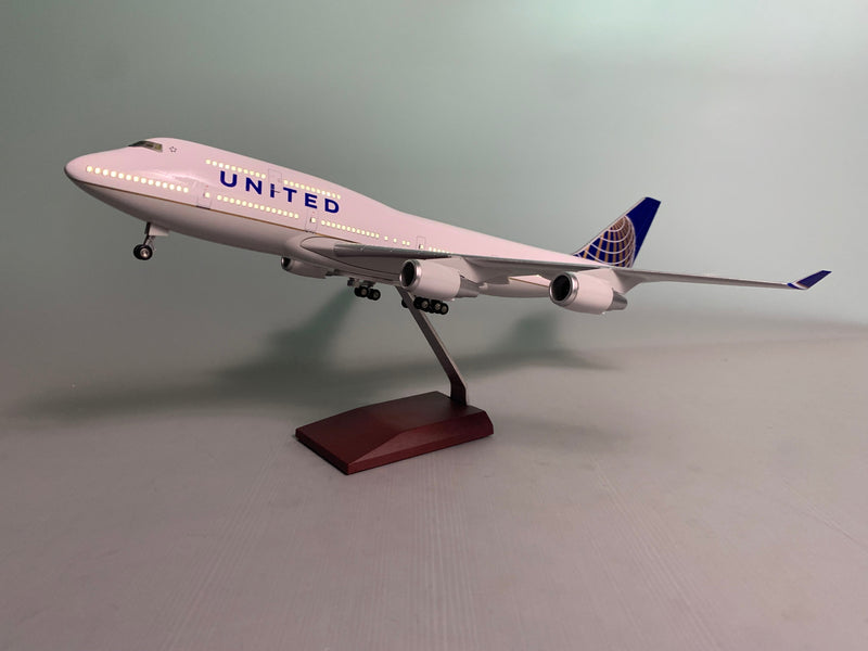 B747-400 United - Escala 1/150 - 47cm - 18,5 in - Modelo de avión