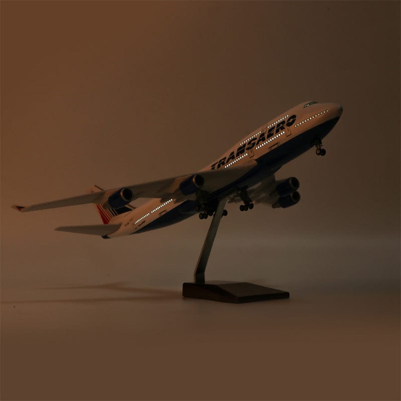 B747 Transaero - Escala 1/150 - 47cm - 18,5 pulgadas