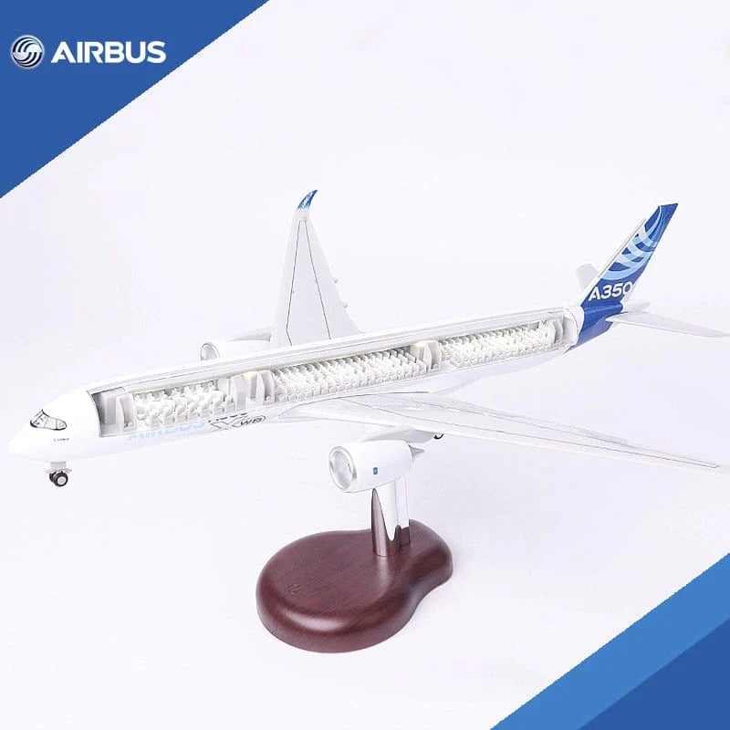 A350 Perspective Airplane Model Internal LED Lights - 47cm - 18.5inch