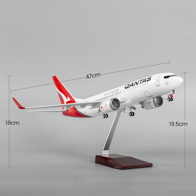 B737-800 Qantas - Escala 1/80 - 47cm - 18,5 in - Modelo de avión