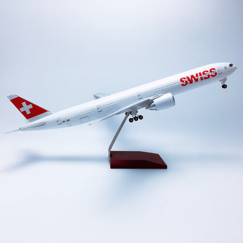 B777 SWISS - Escala 1/157 - 47CM -18.5in - Modelo de avión