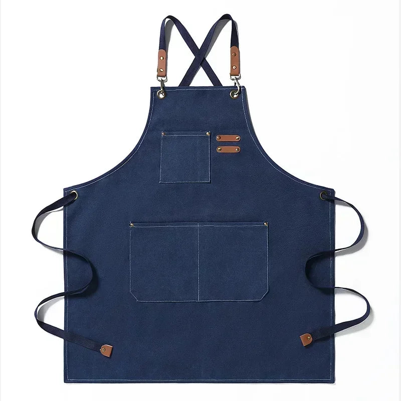 Perfessional Kitchen Apron Fashion Canvas Chef Apron cocina accesorios de cocina novedosos Straps For BBQ Shop Nail Salon