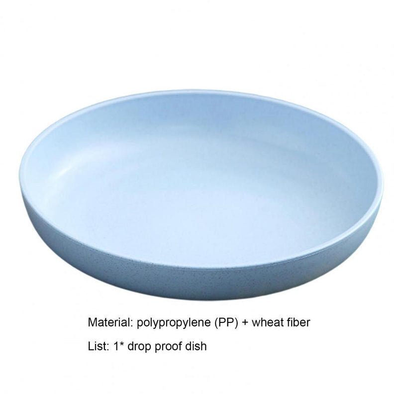 Food Plate Lightweight Wheat Straw Salver Cocina Cozinha Platos Tray Unbreakable Dinner Dish Microwave Safe BPA Free Plastic