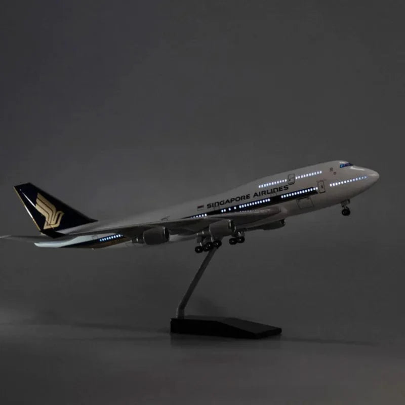 B747 Singapur - Escala 1/150 - 47cm - 18,5 in - Modelo de avión