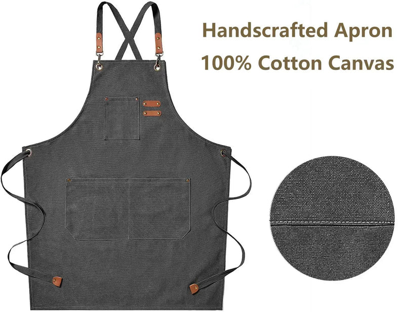 Perfessional Kitchen Apron Fashion Canvas Chef Apron cocina accesorios de cocina novedosos Straps For BBQ Shop Nail Salon