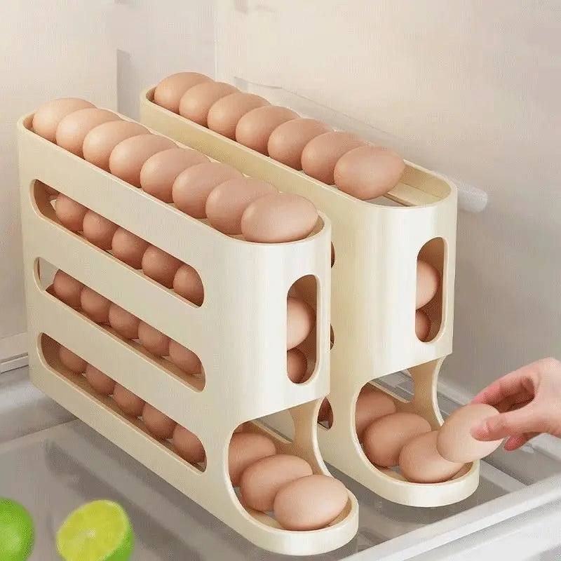 Automatic Step Egg Holder Refrigerator Egg Organiser Kitchen Egg Dispenser Refrigerator Organiser organizador cocina