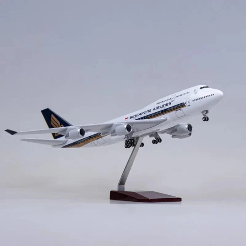 B747 Singapur - Escala 1/150 - 47cm - 18,5 in - Modelo de avión