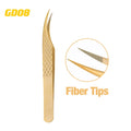 Custom Private Logo 1 Pcs Eyelash Stainless Tweezers With Fiber Tips High Precision Anti-Static Tweezers Minimum order of 30 pcs