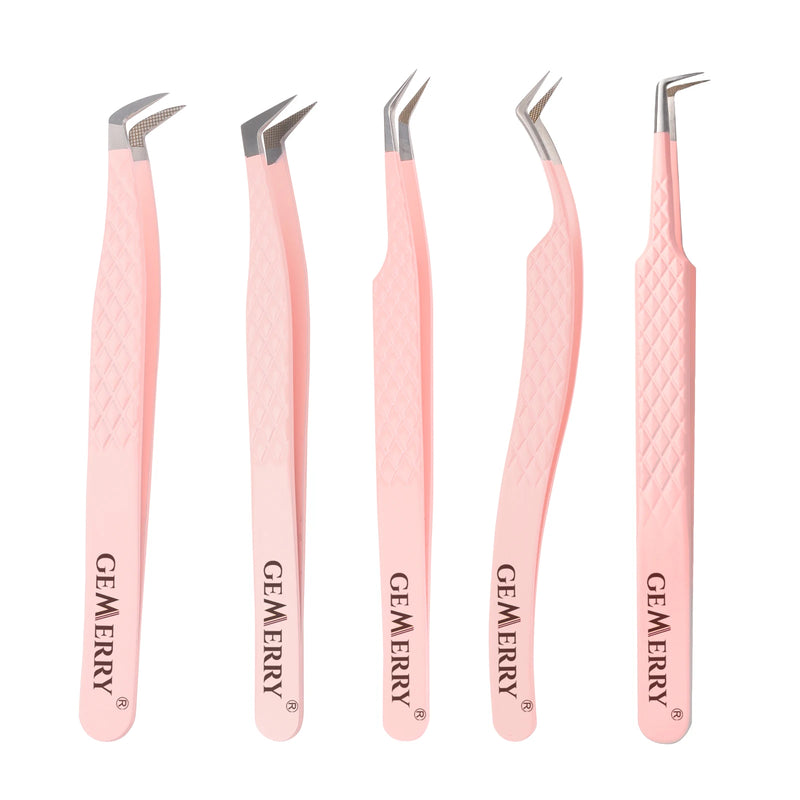 Custom Private Logo 1 Pcs Eyelash Stainless Tweezers With Fiber Tips High Precision Anti-Static Tweezers Minimum order of 30 pcs