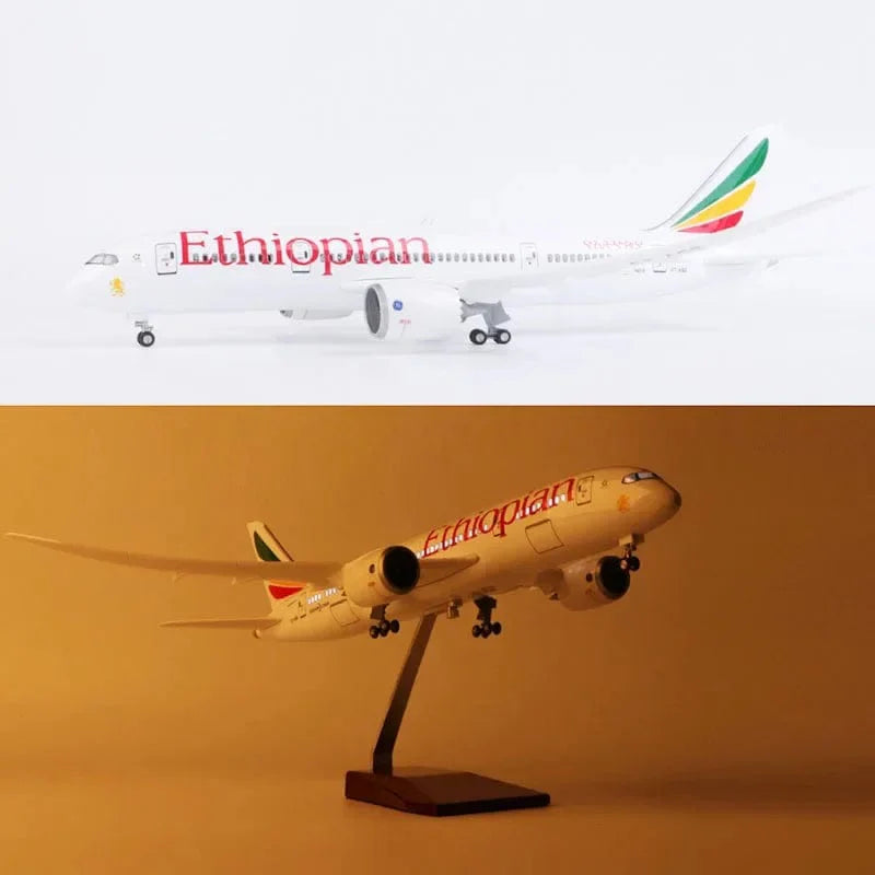 B787 Etíope - Escala 1/130 - 43cm - 16.9 in