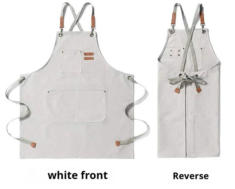 Perfessional Kitchen Apron Fashion Canvas Chef Apron cocina accesorios de cocina novedosos Straps For BBQ Shop Nail Salon