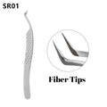 Custom Private Logo 1 Pcs Eyelash Stainless Tweezers With Fiber Tips High Precision Anti-Static Tweezers Minimum order of 30 pcs