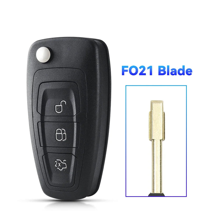 KEYYOU 1PCS New For Ford Focus Transit Custom MK8 Cargo Tourneo Custom 2012+ Fiesta 2013 Fob Case Remote Key Shell Case