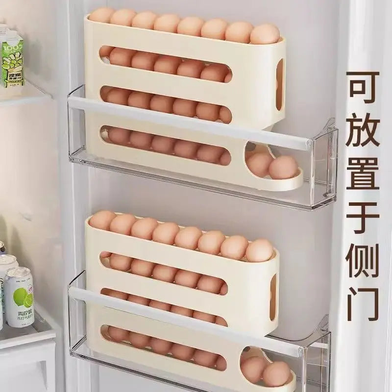 Automatic Step Egg Holder Refrigerator Egg Organiser Kitchen Egg Dispenser Refrigerator Organiser organizador cocina