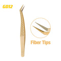 Custom Private Logo 1 Pcs Eyelash Stainless Tweezers With Fiber Tips High Precision Anti-Static Tweezers Minimum order of 30 pcs