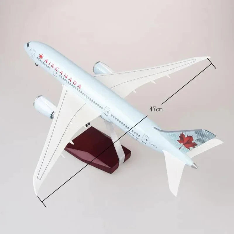 B787 Air Canada Dreamliner - Librea verde - Escala 1/130 - 43 cm - 16,9 pulgadas