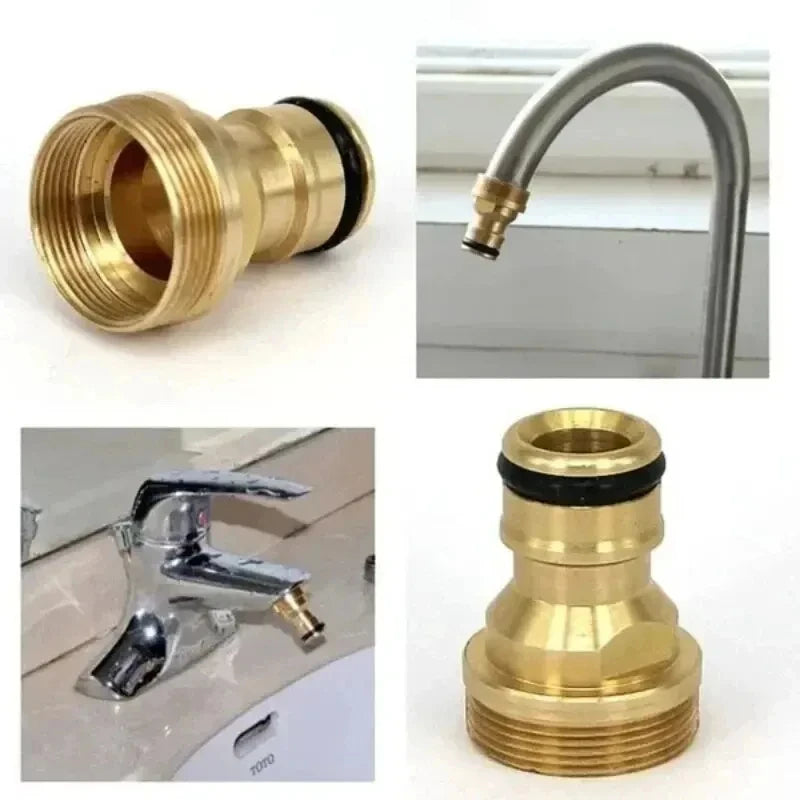 Adaptadores universales de latón para grifo de cocina, herramientas de riego de jardín, Conector de grifo, adaptador de manguera