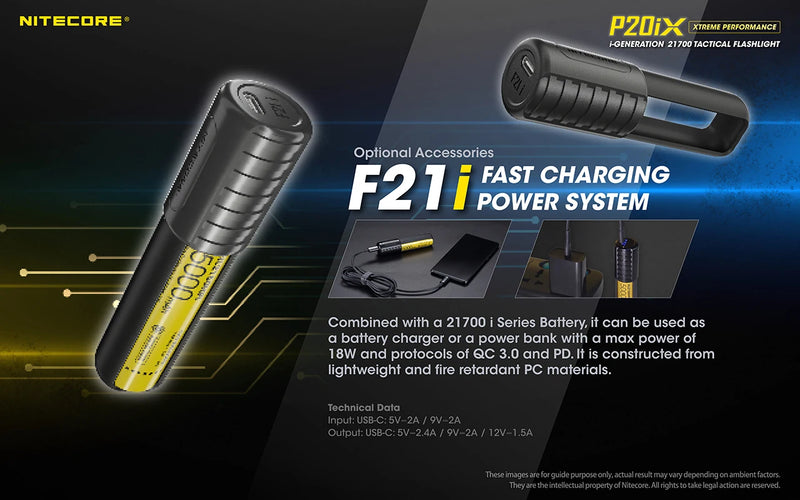 Nitecore P20iX USB-C Rechargeable Tactical Flashlight 4000 Lumens with NL2150HPi 5000mAh Battery Self-defense Troch Light