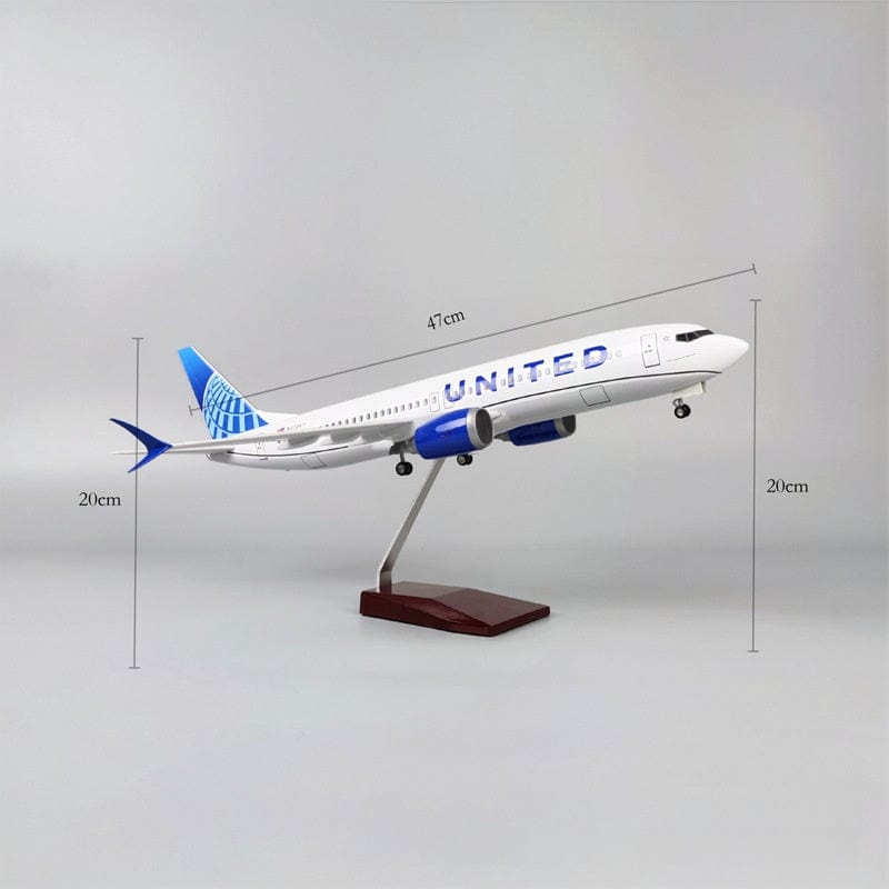 B737 Max United Airlines - 1/80 Scale - 47cm - 18.5 in - Aircraft Model