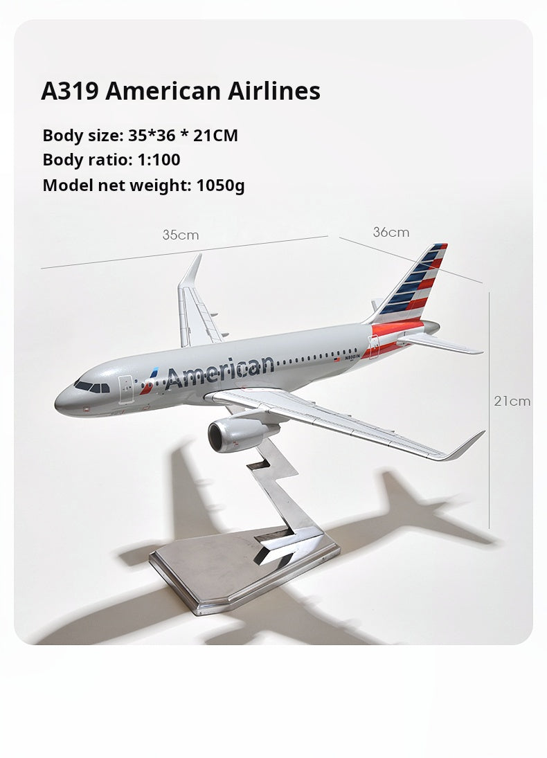 Modelo de avión - American Airlines - Airbus A330-200 - A321NEO y A319 - Escala 1:100 - SIN LED